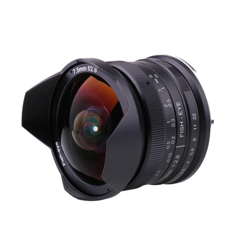 7.5mm f2.8 Fujifilm Fisheye Lens Camera Manual Fixed Wide Angle Lens For E-mount Canon Eos-m Mount Fuji FX Mount Lenses