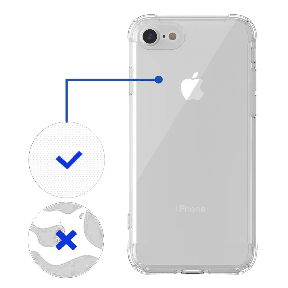 Funda transparente a prueba de golpes para iPhone, carcasa trasera de silicona TPU suave para iPhone 11 12 Pro Max XS Max XR X, 5 5S 6 6s 7 8