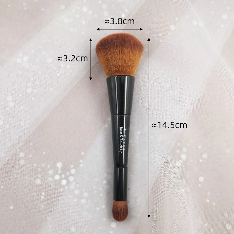 Professional BB Full Coverage Face & Touch Up Makeup Brush Double Ended Contour Sculpting Brush Blending Makeup Brush