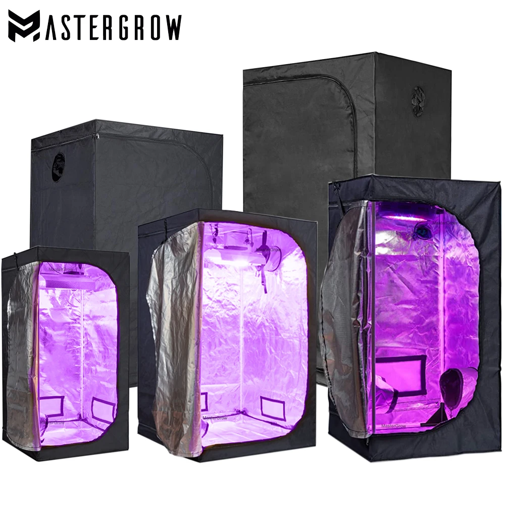 Growth Box Indoor Hydroponics 50/60/80/100/120/150cm Growing Tent Drive Growth Reflective Polyester Film Home Plants Greenhouses