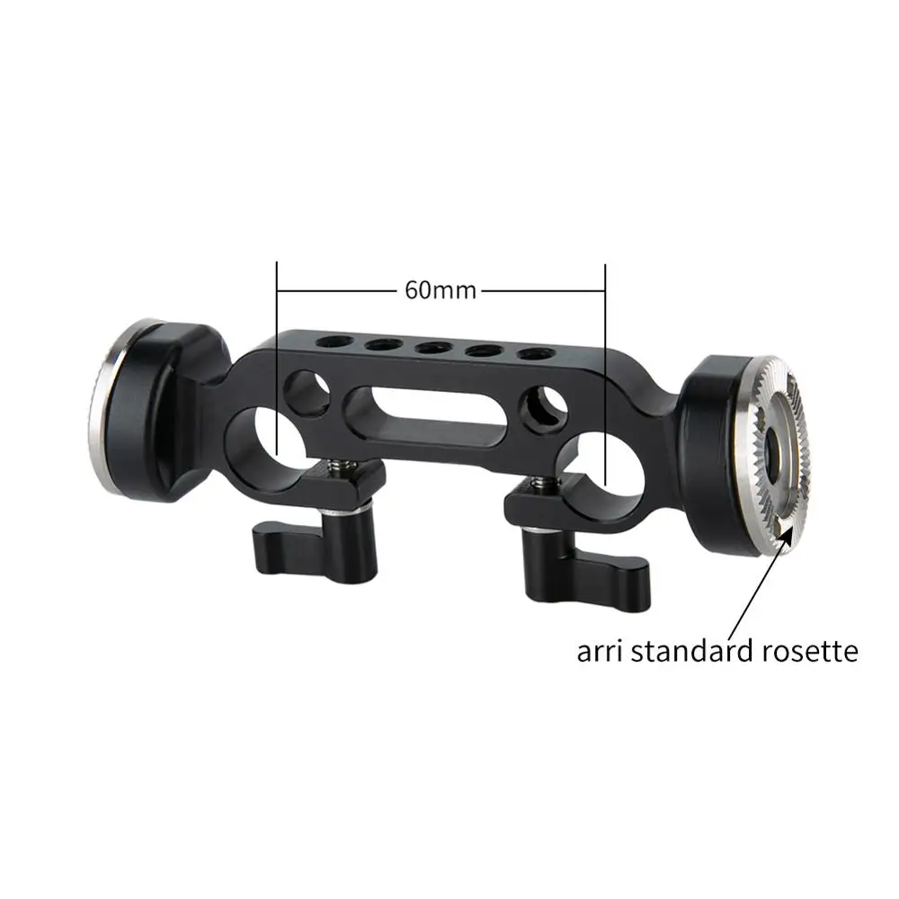 NICEYRIG 15mm Rod Clamp with Standard ARRI Rosette M6 for Cheese Handle Camera Cage Shoulder Rig 1/4 3/8 inch Screw Camera Clamp