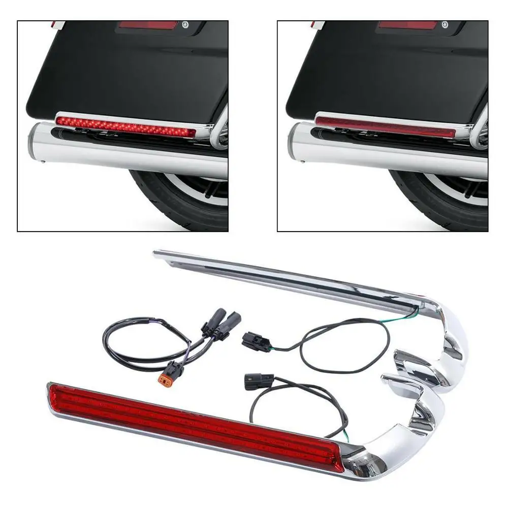 

Motorcycle Saddlebag LED Side Marker Light Amber Lens For Harley Road King Electra Glide Street Glide 2014-2020