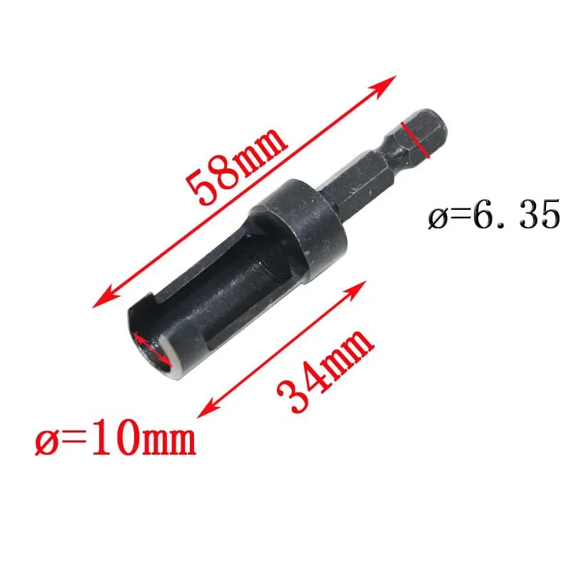 6/10/13/16mm hexagonal haste de aço carbono madeira trabalho plug cortadores broca cortiça broca buraco viu ferramenta furo furado carpintaria