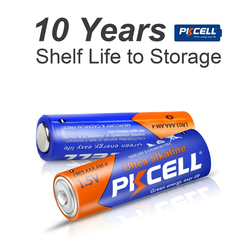 PKCELL-pilas alcalinas de un solo uso para linterna de juguete, pilas AAA LR03 de 1,5 V, 3A, AM4, E92 y AM4 AAA, 60 uds.