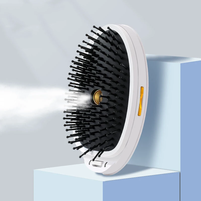 مشط رذاذ محمول مضاد للكهرباء الساكنة، مشط تدليك الشعر المستقيم المنزلي، مشط ناعم، وظيفة تصفيف الشعر، مشط تنعيم الشعر