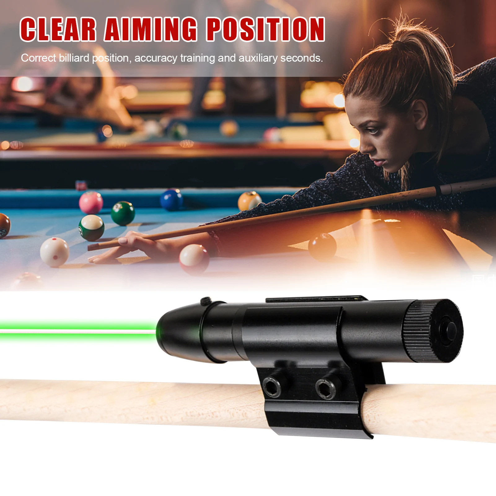 Snooker Laser Cue Sight Billiard Training Equipment Snooker Cues Laser Action Correction Exerciser Billar Accessory