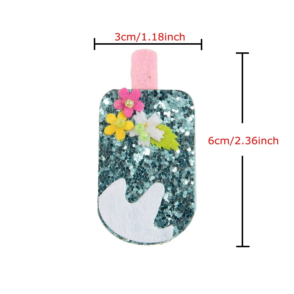 Yundfly 5pcs/lot Cute Flatback Sequin Non-woven Unicorn Owl Cartoon Animals Accessories for DIY Headband without Hair Clips