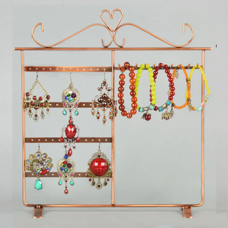 Metal Gfit Stud Jewelry Display Box Necklace Pandents Ring Earrings Organizer Jewellery Packaging Holder Stud Wholesale