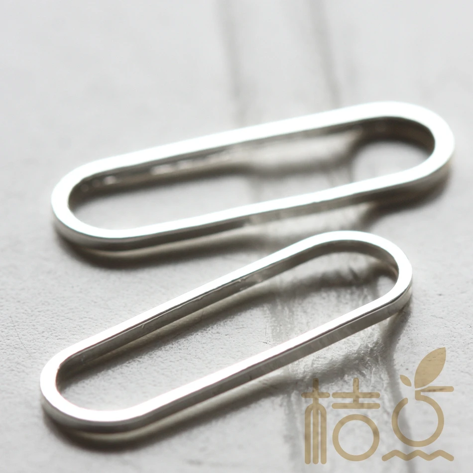 DIY Supply-Solid Brass Finding Cut Rectangle Ring - No Hole - Link - Connector 25x8x1mm (3459C)
