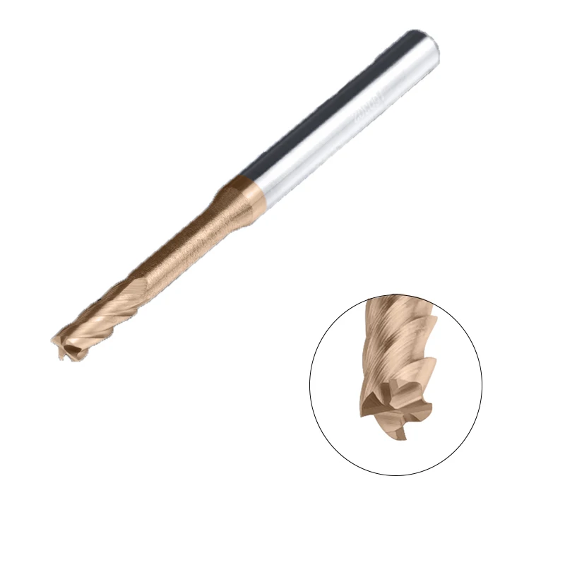 OYYU HRC55 2 Flute Deep Goove End Milling Long Neck Carbide Tungsten Steel Endmill 1mm 1.5mm 2mm 2.5mm 3mm Milling Cutter 50L