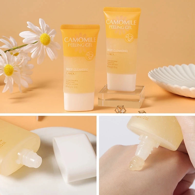 Chamomile Peeling Gel 60g Gentle Oil Control Body Face Scrub Cleansing Pores Facial Exfoliation view 5