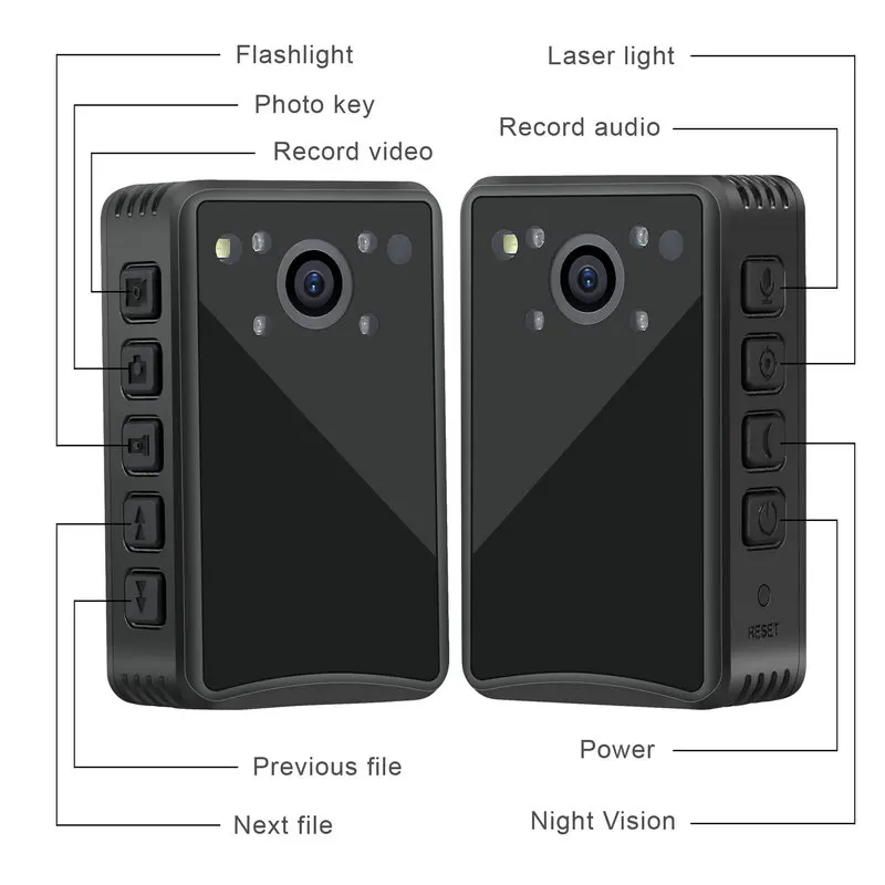 Polizei Kamera 128G HD1080P Tragbare Körper Cam Security Guard Mini Comcorders Nachtsicht DVR Recorder Politie Kamera