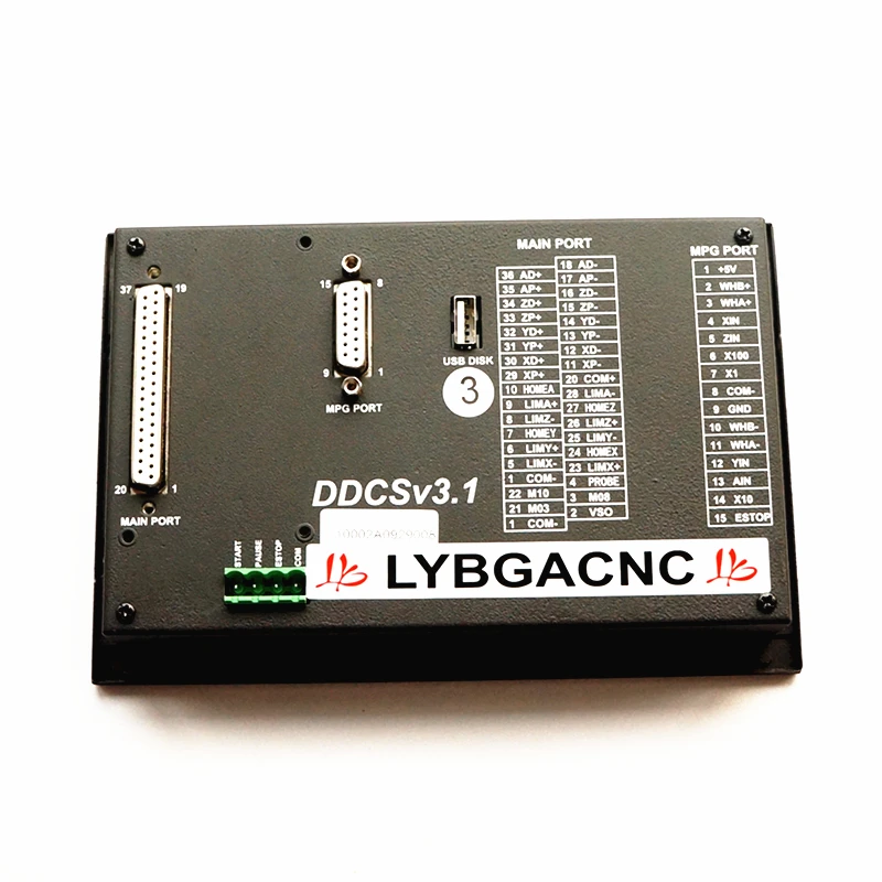 Contrôleur hors ligne dccsv3.1 500KHz g-code, tous les boîtiers métalliques remplacent le contrôleur Mach3 USB CNC