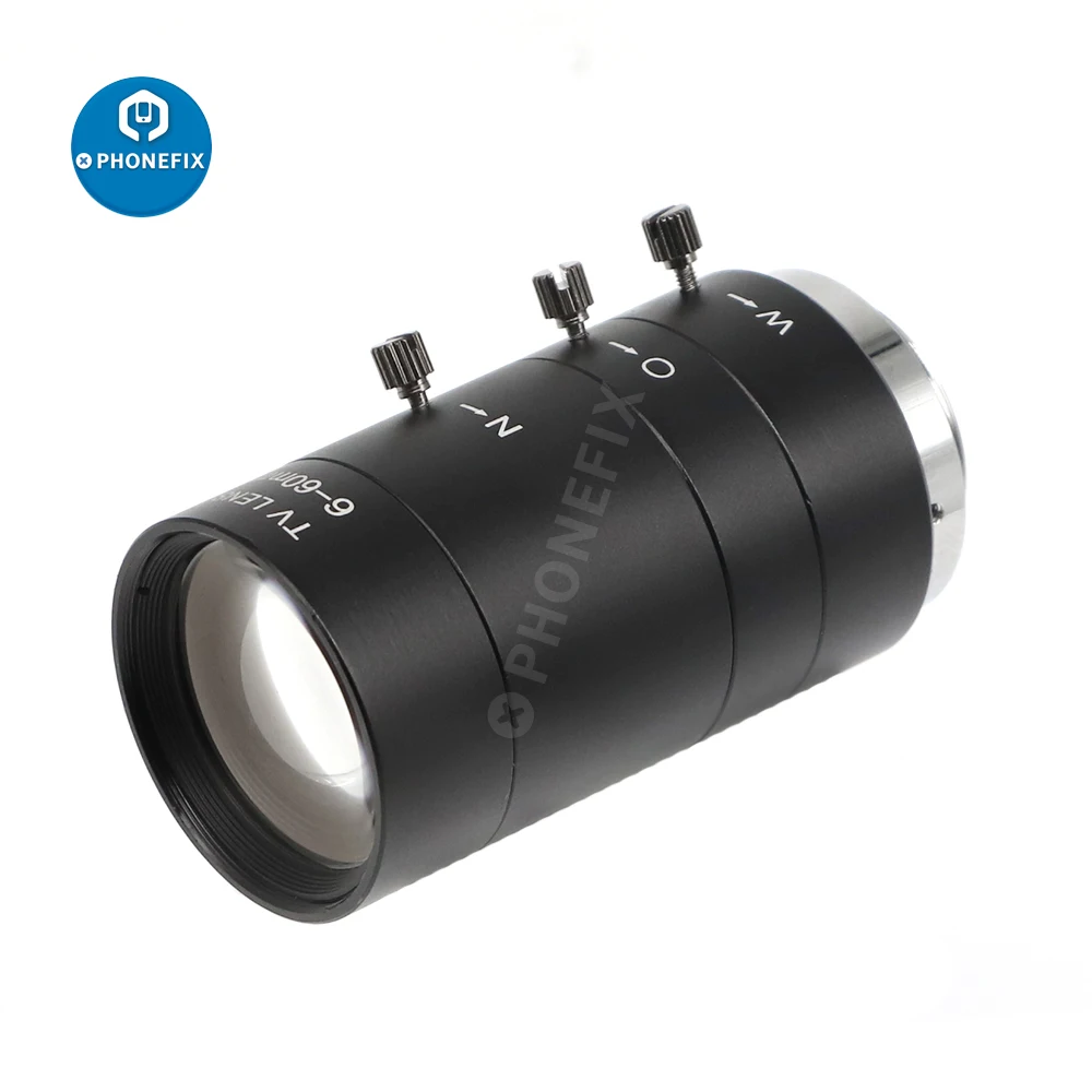 

Industial HD CCTV Lens 6-60mm 1/3" CS Mount Lens IR F1.6 Manual Zoom IRIS Lens for Industrial Microscope Surveillance IP Cameras