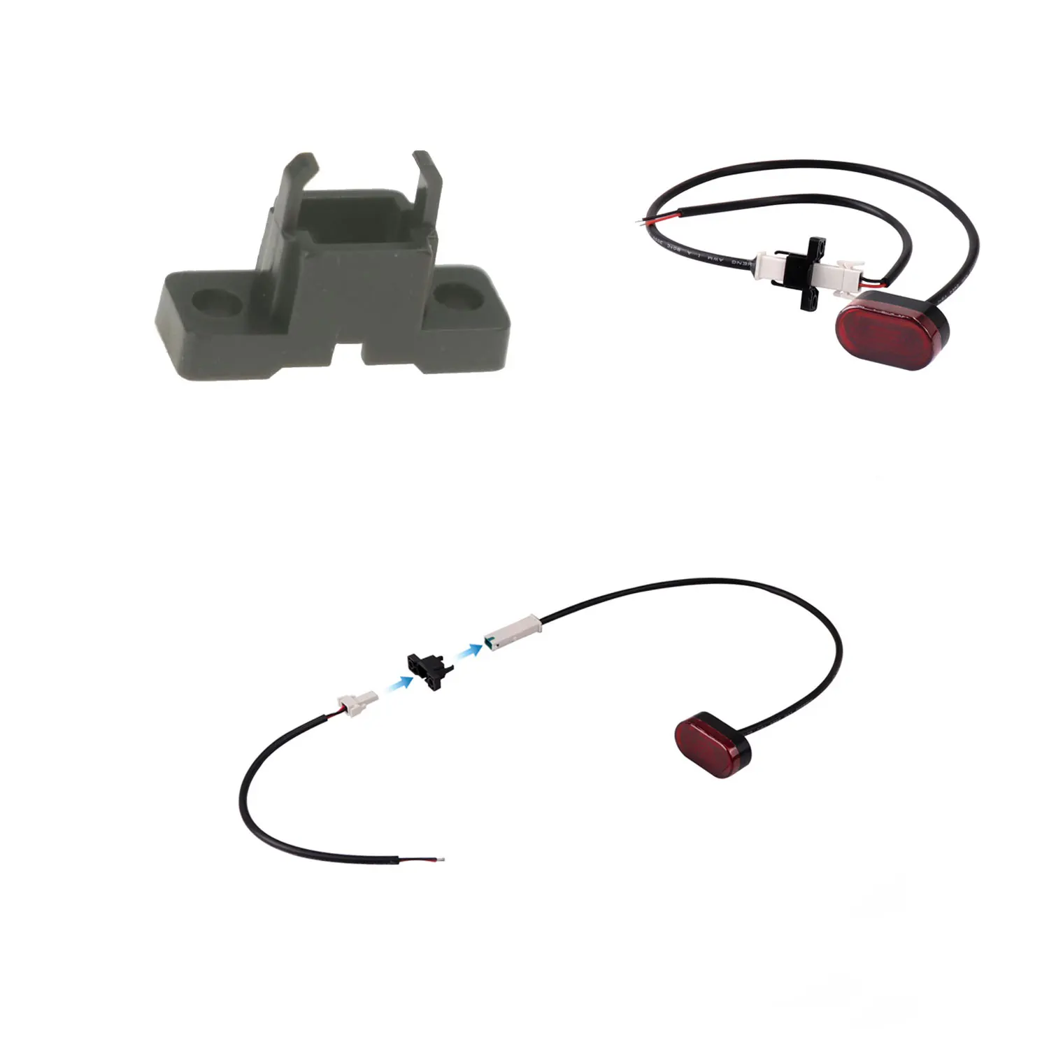 Scooter Rear Fender Brake Light Taillight Connector Fixing Clip Parts For Xiaomi M365 Electric Scooter Plastic Fixed Buckle