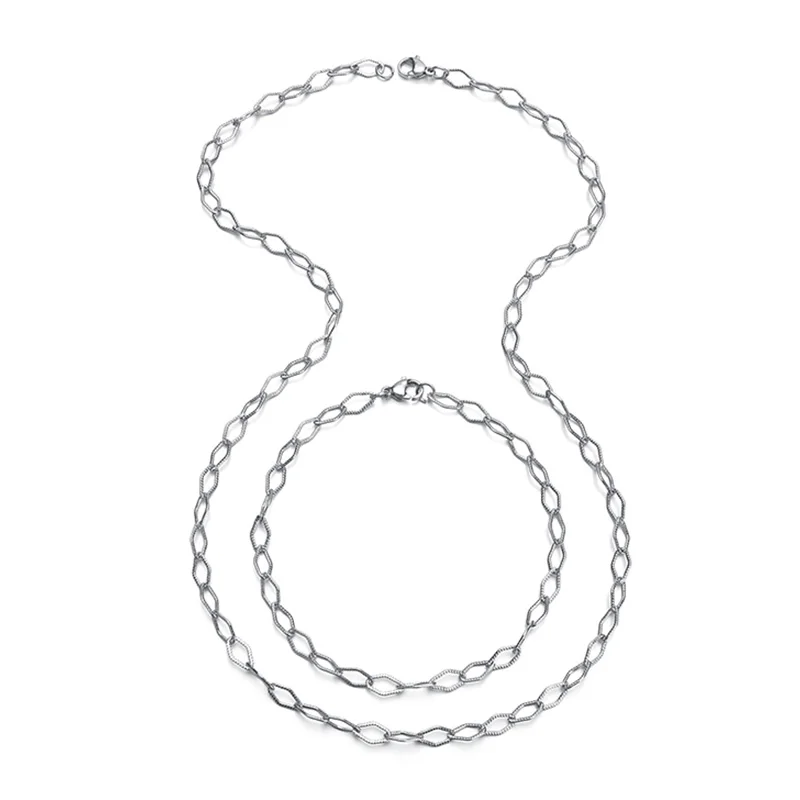 1 قطعة 5 مللي متر الفولاذ المقاوم للصدأ المعين شكل سلاسل DIY بها بنفسك خلخال سوار القلائد صنع المجوهرات النتائج اكسسوارات