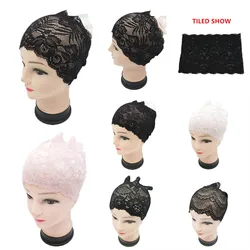 Muslim stretch Turban cap Islamic Underscarf Bonnet hat female headband tube cap turbante mujerIslam Scarf Inner Headband Bonnet