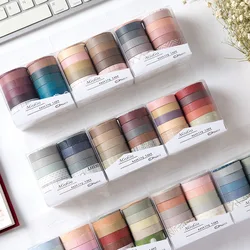 10 adet/grup Washi Bant maskeleme bandı çıkartmaları Scrapbooking Cinta Decorativa Decorativa Washitape Bant yapışkan çiçek katı