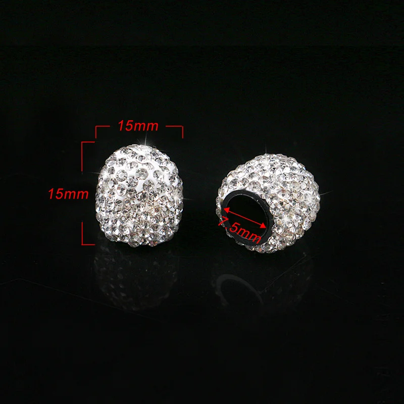 4Pcs Rhinestone Car Tire Valve Caps Diamond Shining Dustproof Caps for Truck Bike Car Accessories Universal Exterior