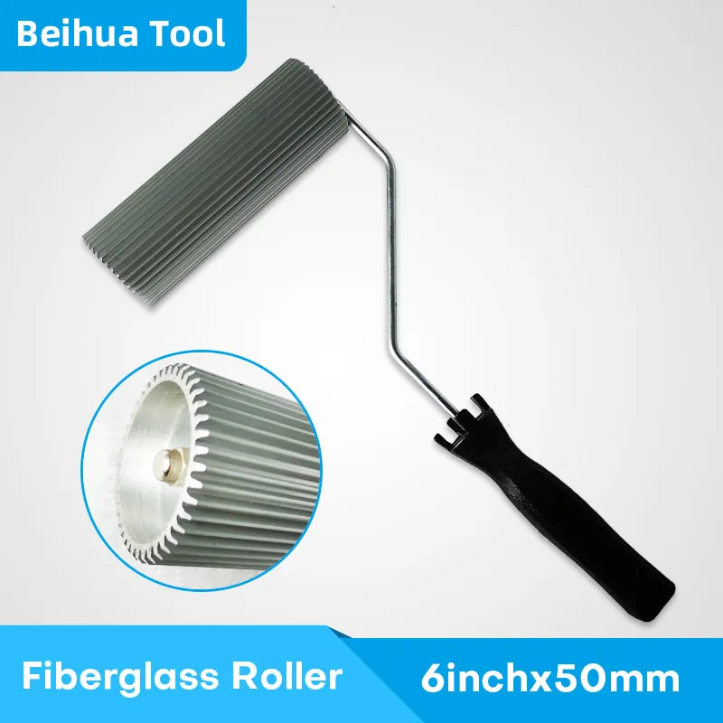 FIberglass Spike Roller Brush 6inchx50mm Aluminium alloy  Laminating Roller for FRP Mould Bubble Paddle Tool Diameter 50mm