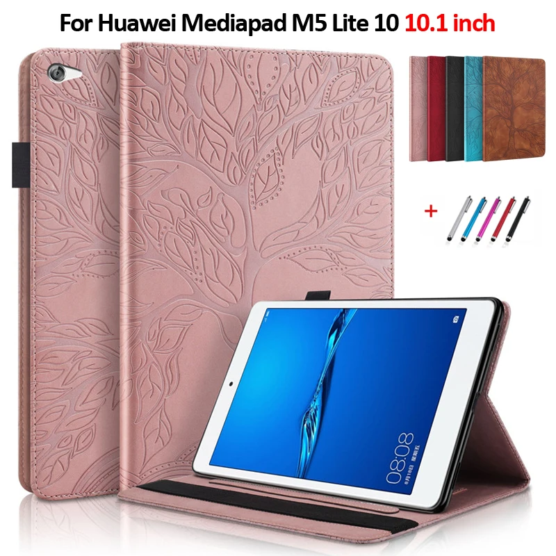 Leather Wallet Lite 10.1 Inch Huawei M5 Lite Flip Cover Huawei