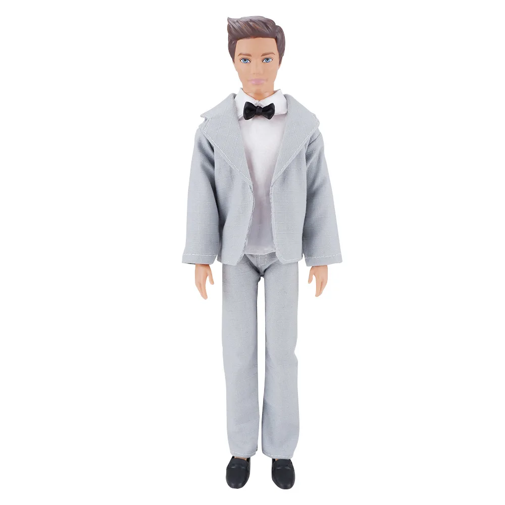 Roupas Ken Doll para Ken Doll, Roupas de casamento, Calças com Cravat, Acessórios de brinquedos, 1 conjunto