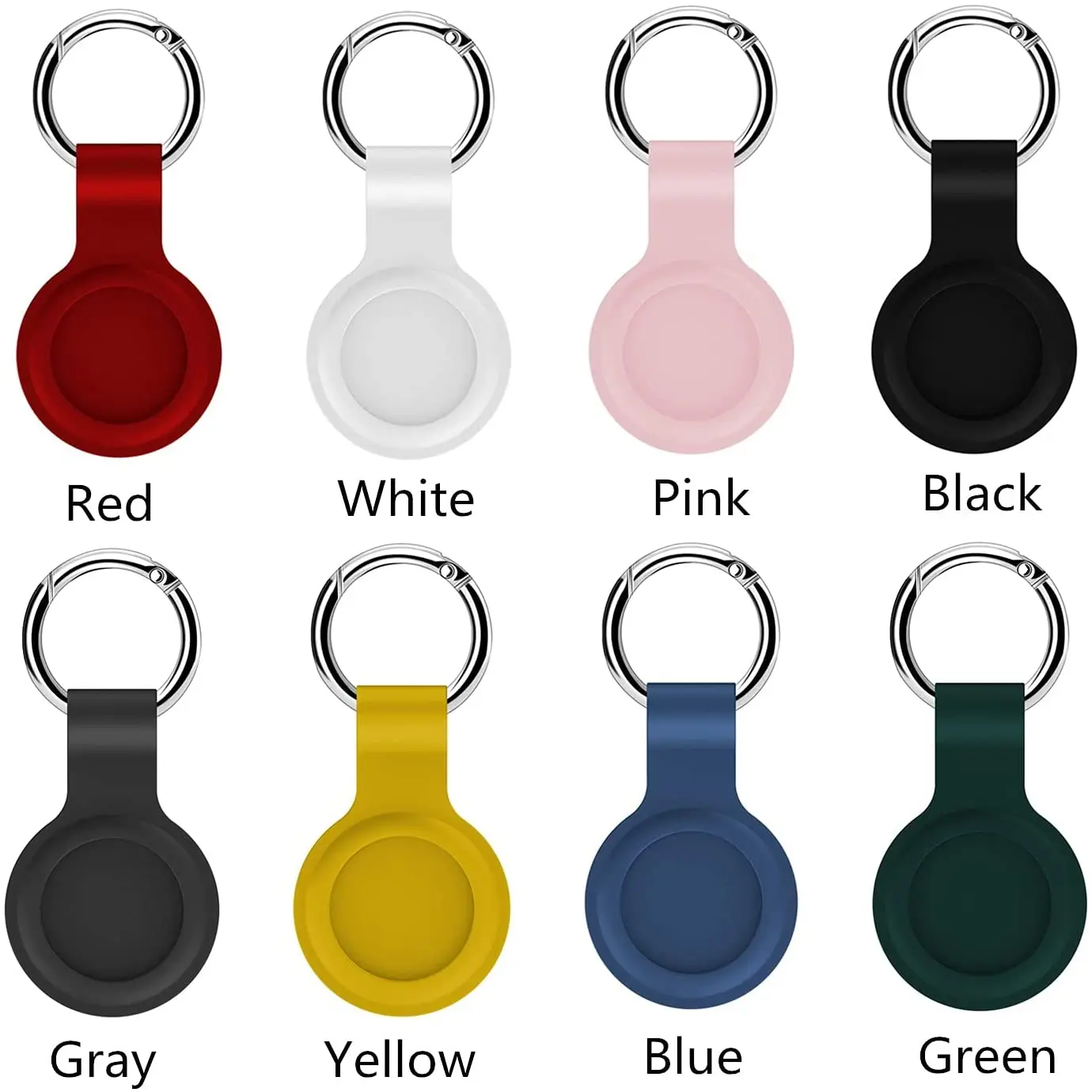 ฝาครอบซิลิโคนสำหรับ Air หมวดหมู่ Tracker อุปกรณ์ป้องกัน Shell Bumper Anti-Scratch Fall พวงกุญแจ Apple Airtag กรณี