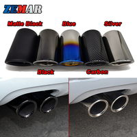 Car Exhaust Tip Muffler Pipe Cover For VW Volkswagen Golf 6 7 Mk7 Polo 6r Bora Jetta Mk6 Scirocco BMW E90 E92 Accessories Carbon
