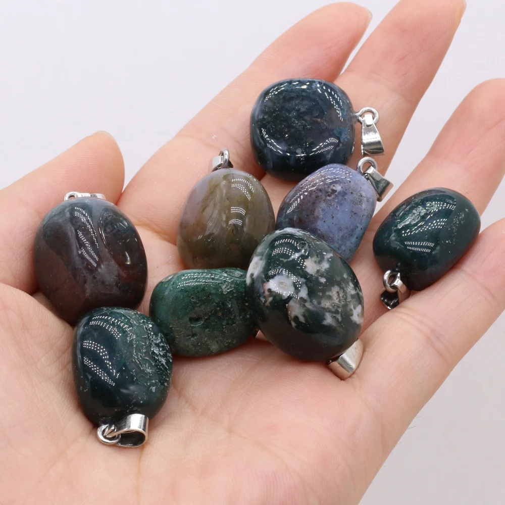 5pcs/lot Natural Stone Pendant Charms Irregural Natural India Agate Amethyst Pendant for Making Women DIY Necklace 15x20-18x25mm