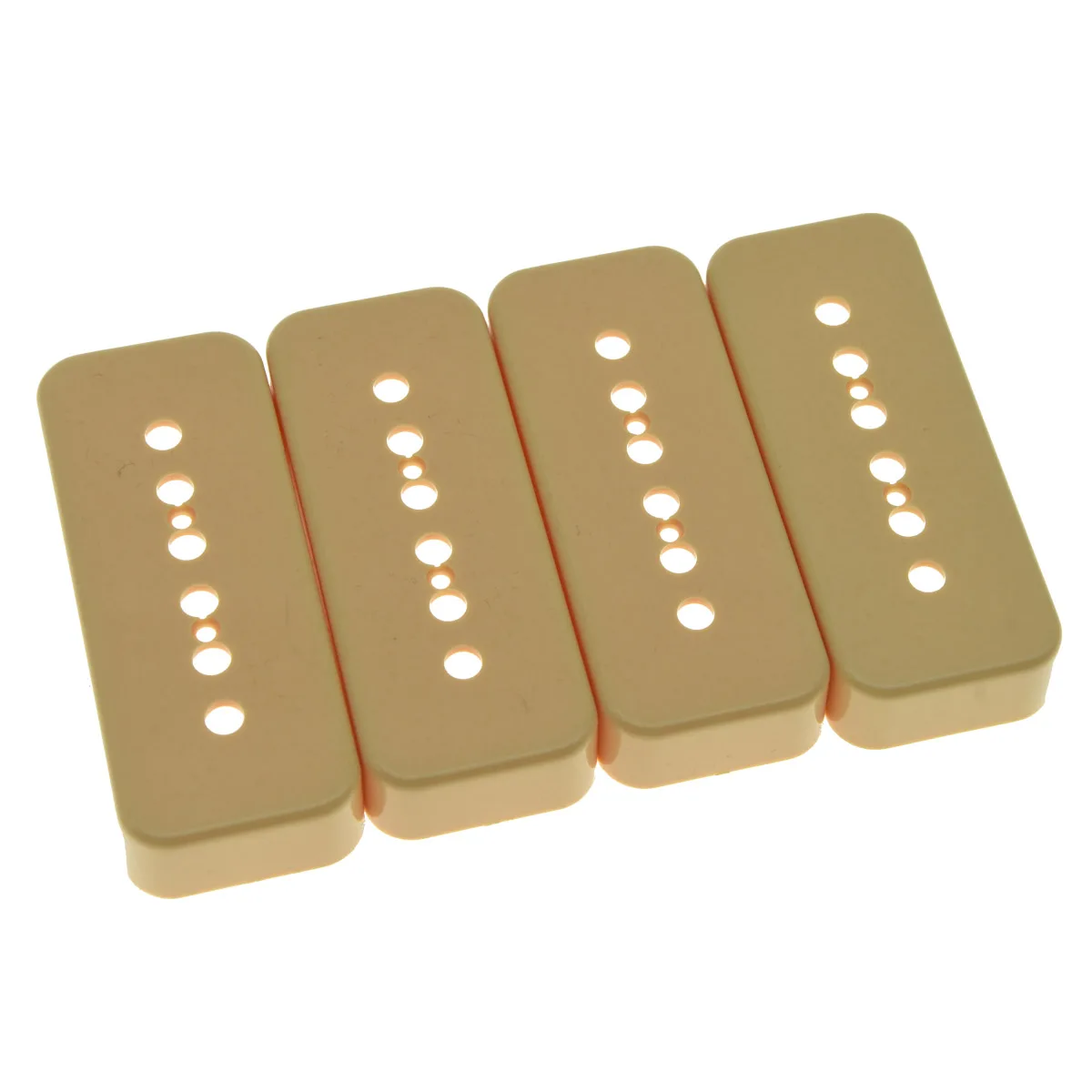 Dopro 4-Pack Cream/Black Plastic P90 Soapbar Guitar Pickup Covers Soap bar Pickup Cover with Pole Spacing 1-15/16\