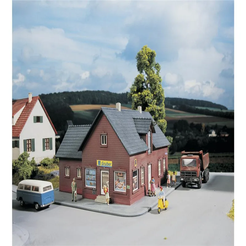 

1:87 Assembled Building Police Railway Train Station For Model Street Scene HO Scale Diorama Layout