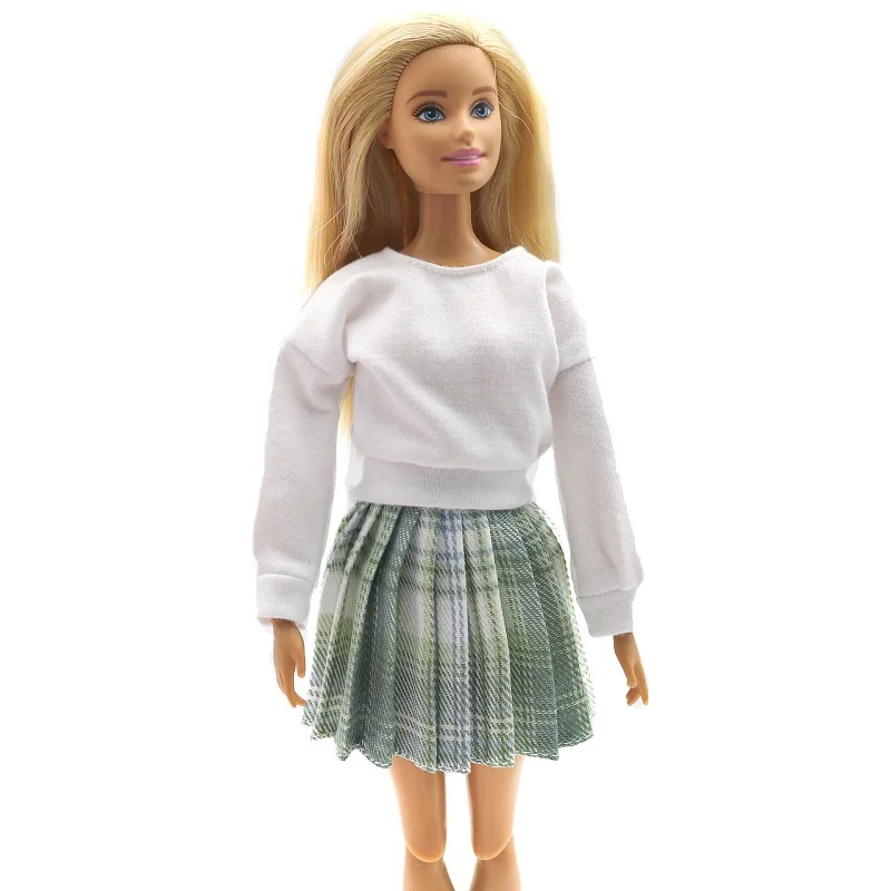 Outfits Clothes Top Pant Skirt For 30 Cm Princess Doll Clothing For 1/6 BJD Dolls House Girl Gift Doll Accessories Black