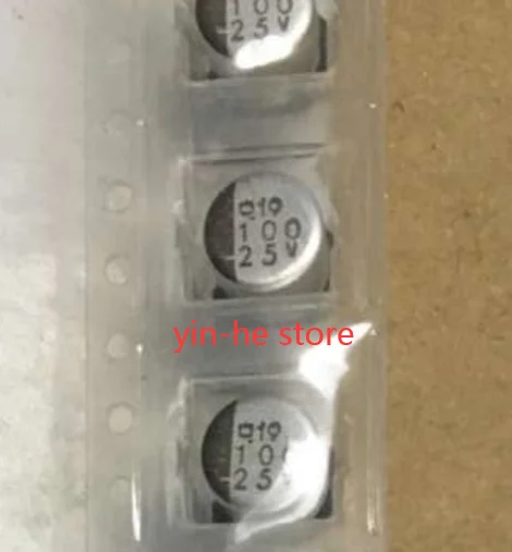 20PCS ECST250ADA101MMF611 SMD electrolytic capacitor 25V100UF 6.3X6.1  SMD electrolysis  100UF 25V 6.3*6.1