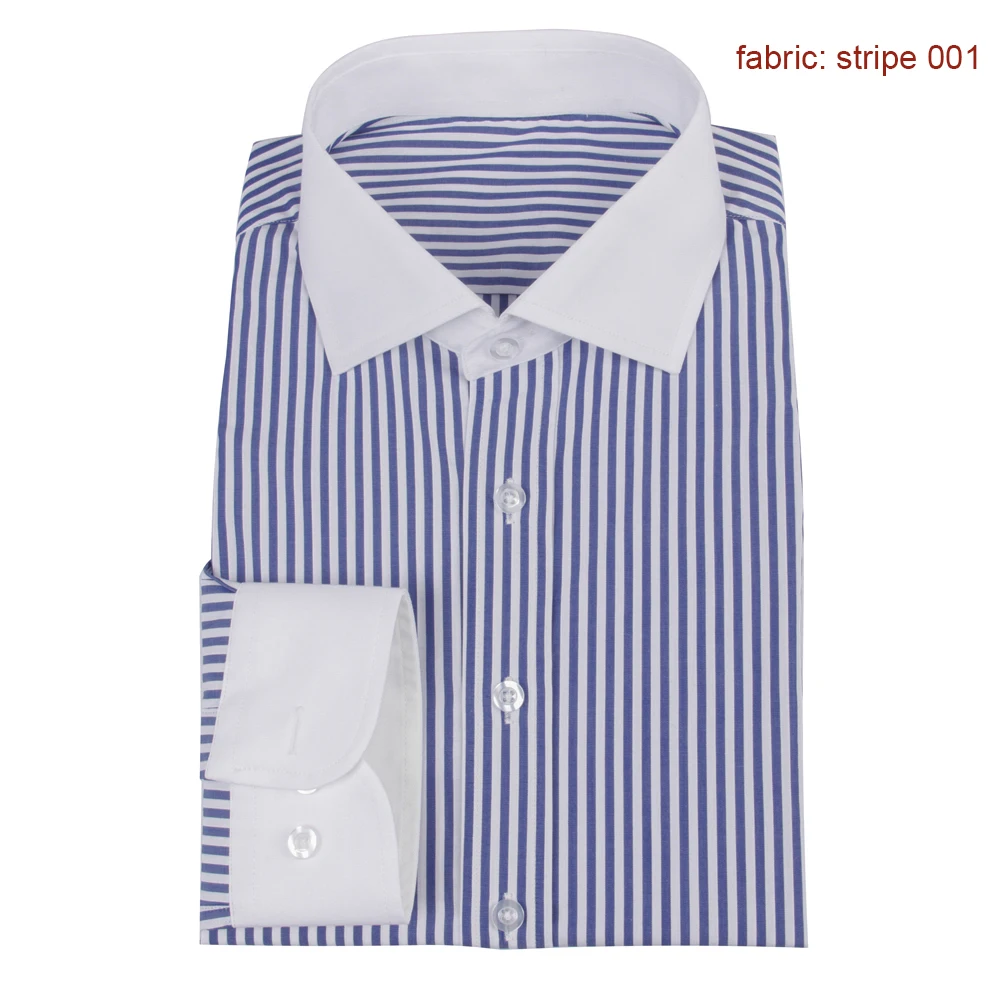 Custom Made Striped Shirt Men Mens Dress Shirts French Cuff,Bespoke Pinstripe Dress Shirt Slim Long Sleeve 100% Cotton Shirt