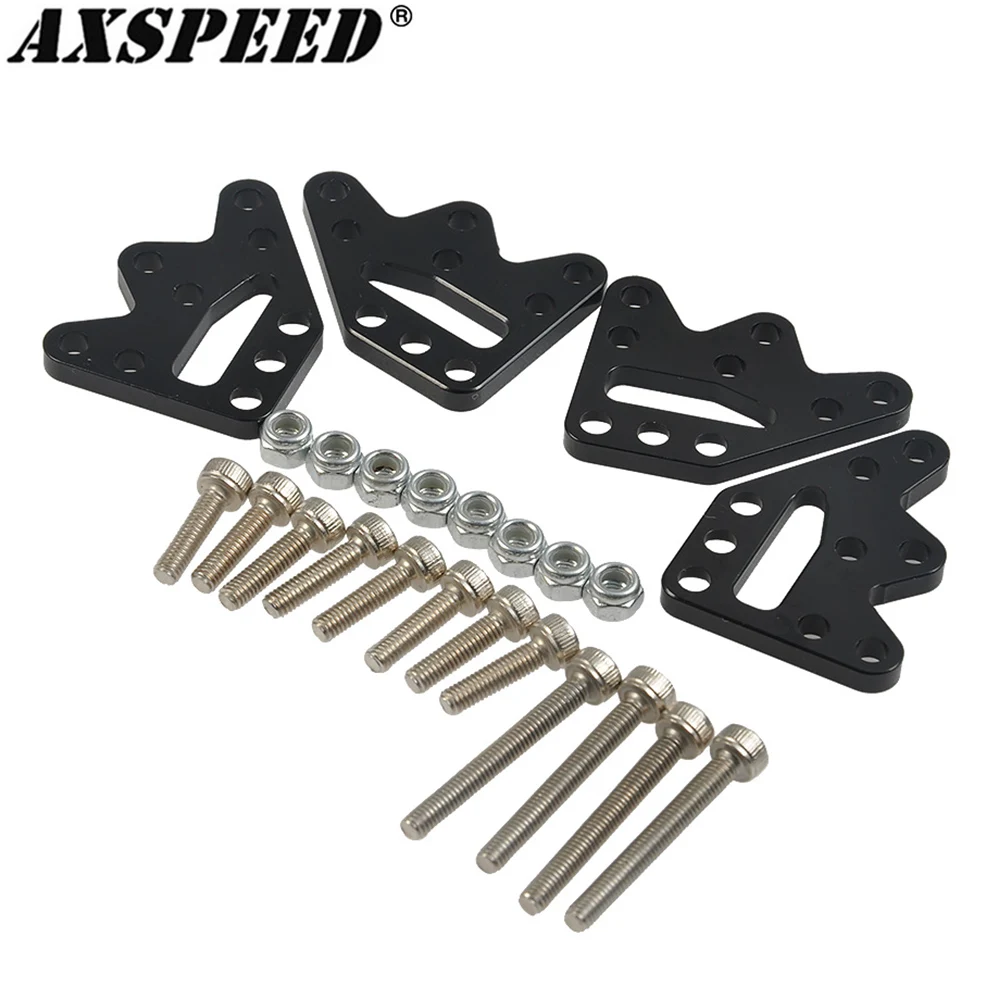 AXSPEED 4PCS RC Car Shock Absorber Mount Shock Towers Quick Adjusting Lift Droop Kit for 1/10 Axial SCX10 RC Crawler Parts