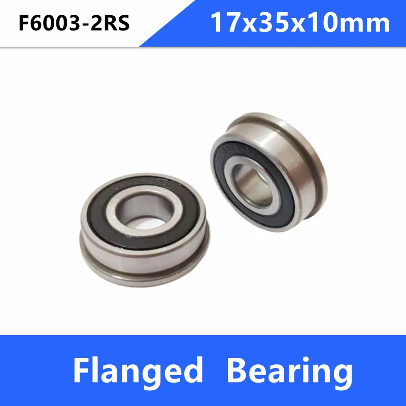 

10pcs/50pcs flanged bearing F6003-2RS F6003RS F6003 2RS RS 17x35x10 mm flange deep groove ball bearings 17*35*10mm