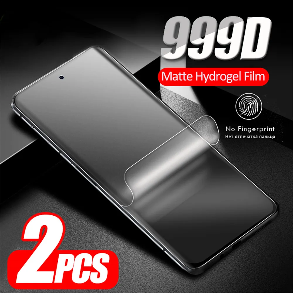 2pcs Curved Hydrogel Matte Film For Xiaomi Redmi Note 10 Pro 10s Note10 s 10Pro Pro Anti-Fingerprint Screen Protector Not Glass