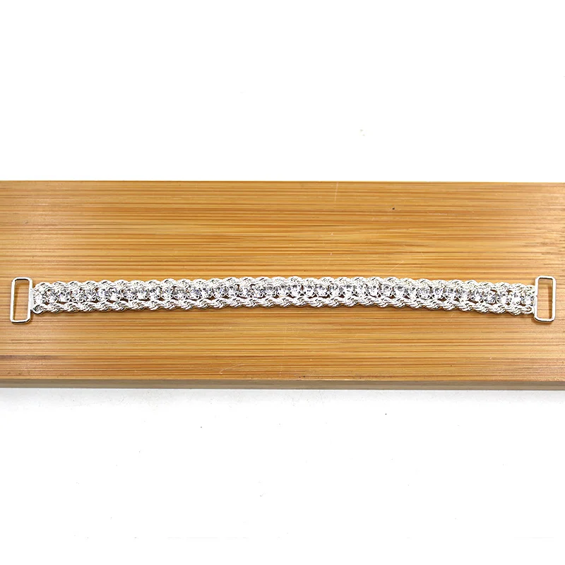 Rhinestone Chain Connectors, Crystal Swimming Wear Bikini Decoration, Crafts, DIY Accessories, High Quality, 172mm, 2Pcs per Lot