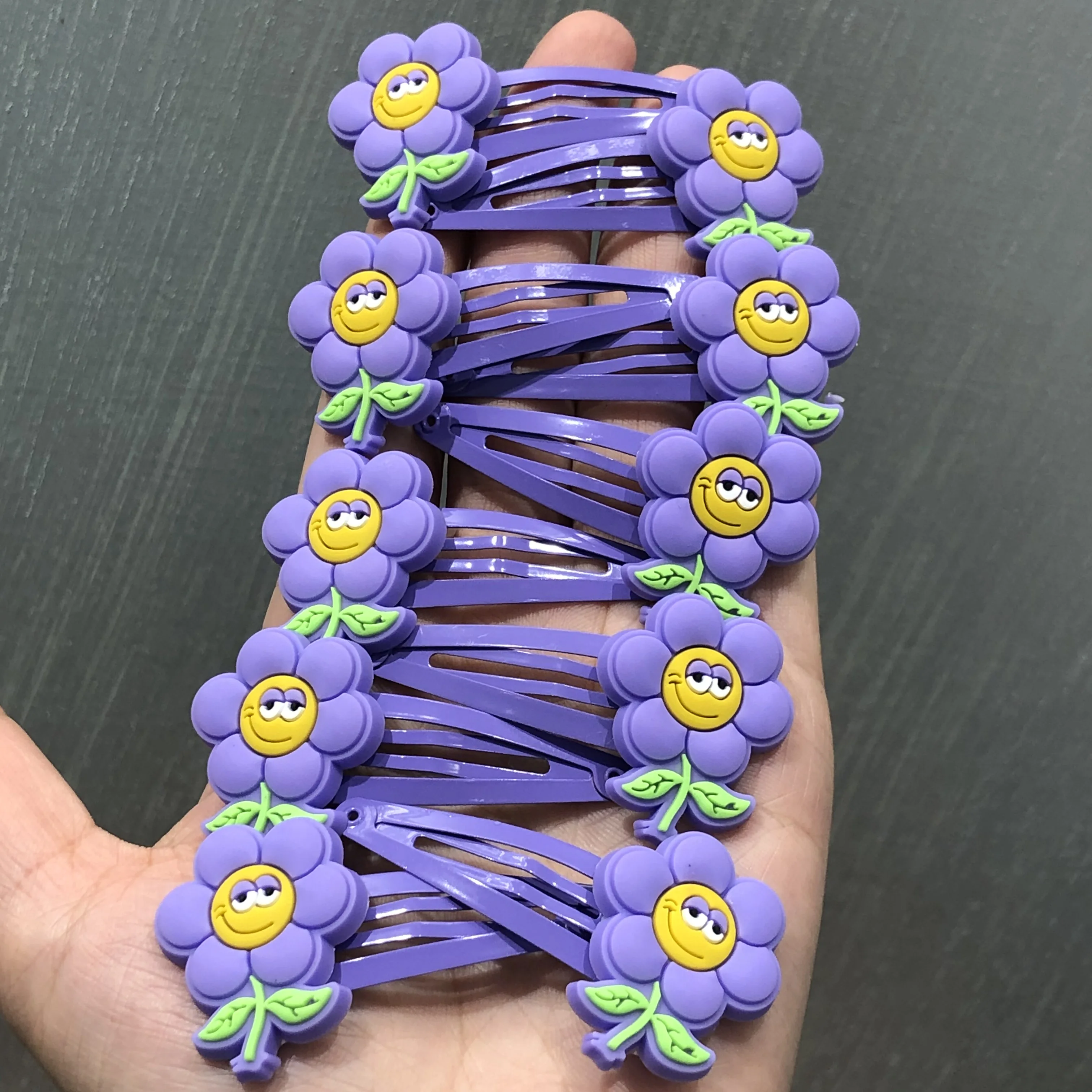 10 Buah/Set Jepit Rambut Baret Aksesori Rambut Anak Jepit Rambut Bayi Bunga Matahari Anak Perempuan Jepit Rambut