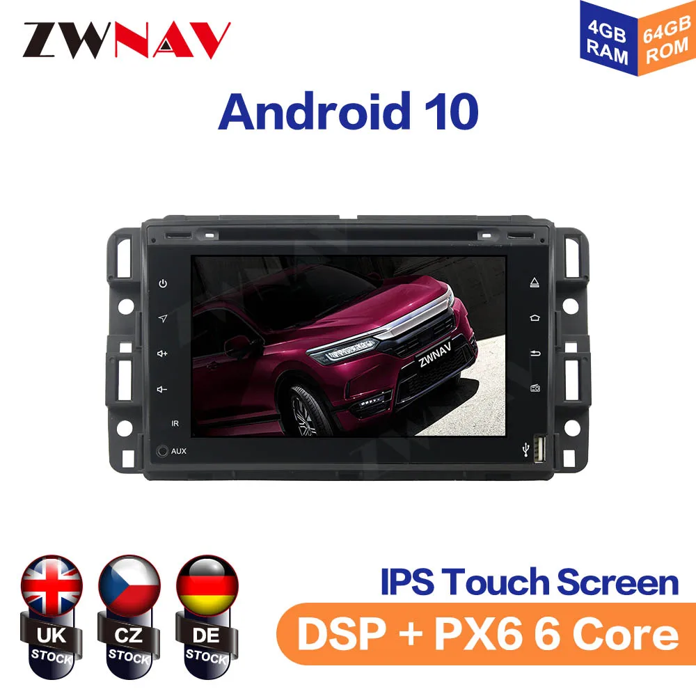 Android 10 IPS Screen For GMC Full Touch  Car Multimedia Player Navigation Audio Radio Stereo Head Unit Gps 2 din auto bluetooth