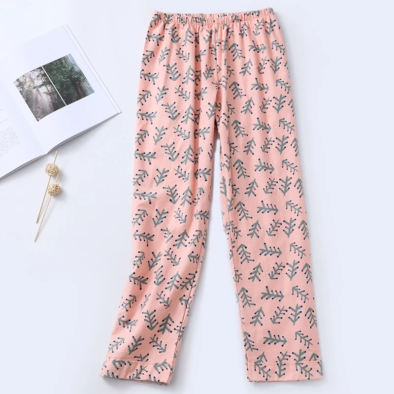 Sleep Bottoms Women Printed Kawaii Summer Cotton Comfortable Breathable Womens Korean Style Loose Pajama Pants Sleepwear Ulzzang