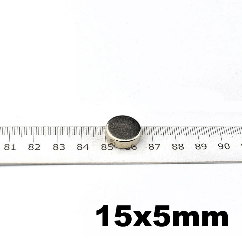 N42 Thin Disc Diameter 15X1 15x1.5 15X2 15x5 mm NdFeB Magnet Neodymium Magnets Sensor Rare Earth Magnets Permanent Lab magnets