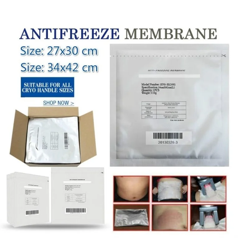 

2021 Fat Freezing Anti Membranes Antifreezing Membrane Cryolipolysis Use Antifreeze Cryotherapy 27X30Cm 34X42Cm 28X28Cm