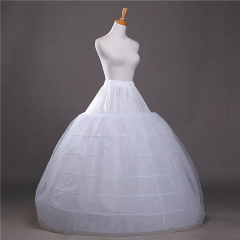 Wedding Petticoat underskirt 6 Hoops Puffy Bridal dress Jupon mariage Enaguas de mujer Sottogonna