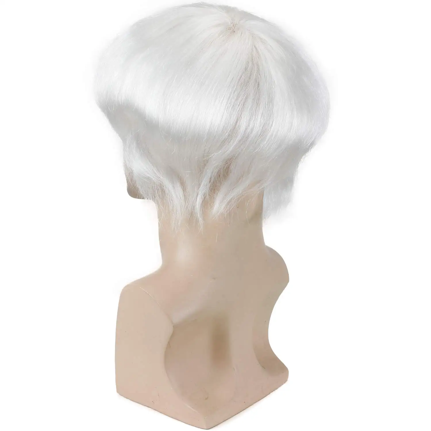 Eseewigs-tupé de encaje francés y PU para hombre, reemplazo de cabello humano Real europeo, postizo de Color blanco, duradero y transpirable