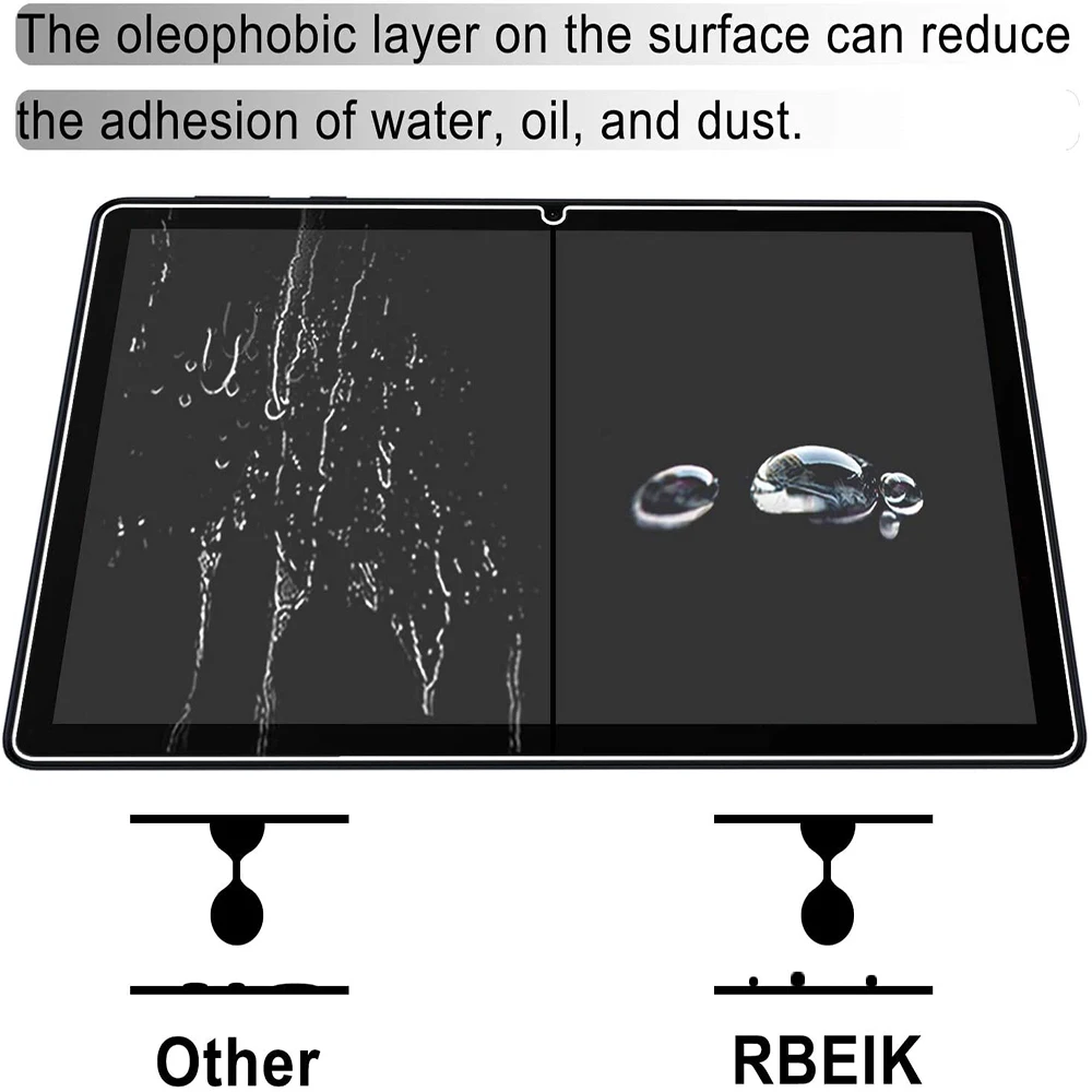 قطعتان من غطاء واقي الشاشة من الزجاج المقسى للكمبيوتر اللوحي لهاتف Huawei Matepad مقاس 10.4 بوصة طبقة حماية كاملة التغطية