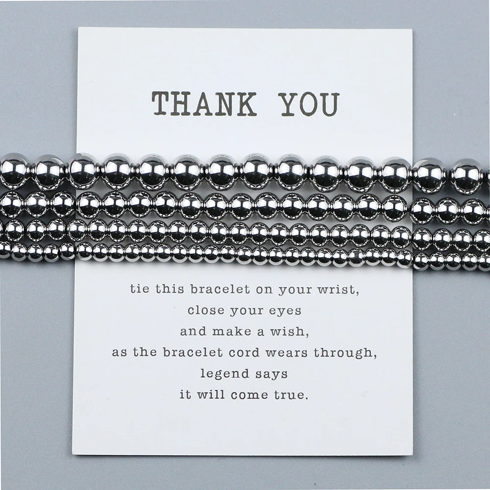 HGKLBB الفولاذ المقاوم للصدأ الخرز فاصل جولة الكرة المعادن فضفاض الخرز لصنع المجوهرات 3/4/5/6/8 مللي متر سوار DIY اكسسوارات الحقائق