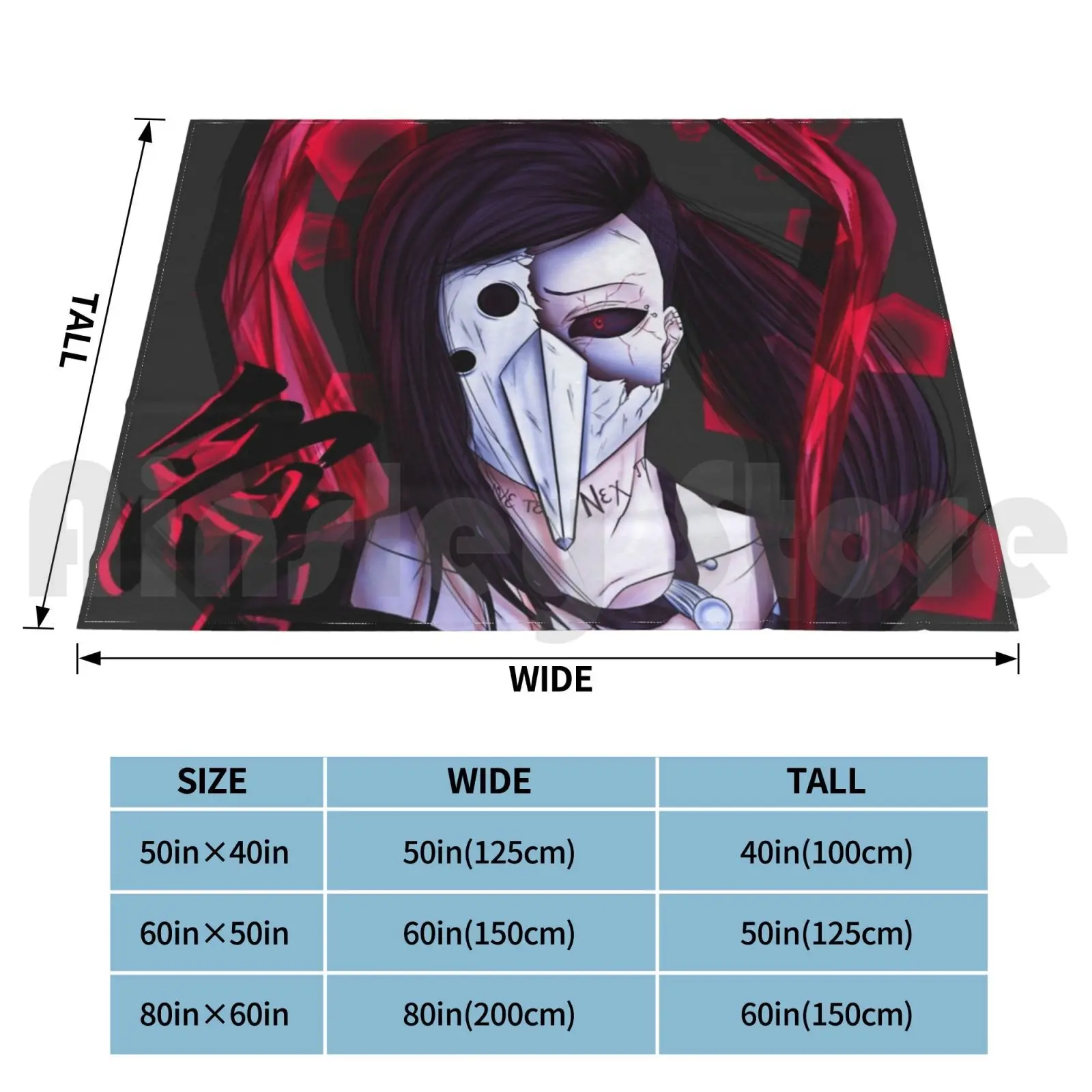 Uta Aesthetic Blanket Super Soft Warm Light Thin Uta Tokyo Kanji Japan Tattoo Inked Anime