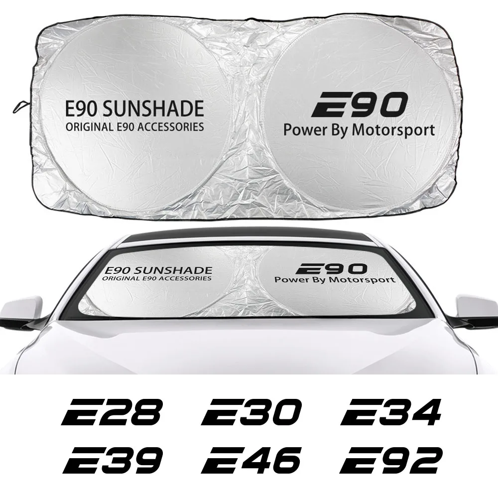 For BMW E39 E46 E60 E87 E90 E28 E30 E34 E53 E61 E70 E36 E91 E92 E62 E93 Auto Windshield Sunshade Cover Anti UV Car Accessories