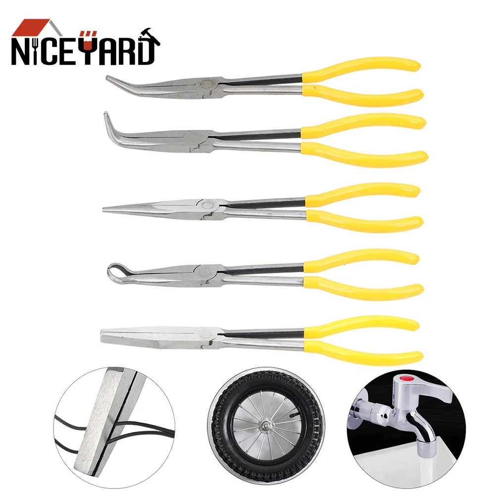 NICEYARD ExtraคีมจมูกยาวตรงBent Tipช่างอุปกรณ์เครื่องมือ